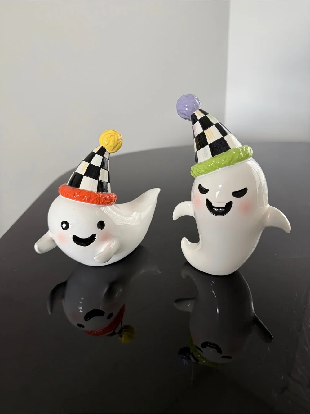 MacKenzie-Childs Trick or Treat Ghost Figurines - Set of 2